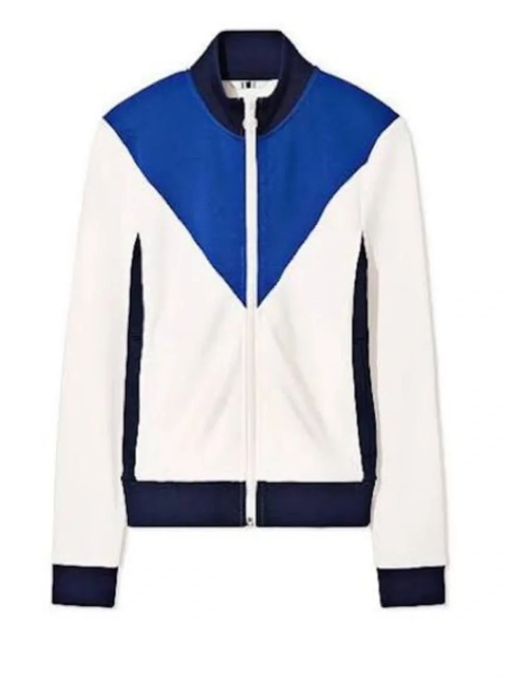 Tory Burch White & Royal Blue Women's Track Jacket NWOT